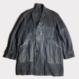 20's BLACK LINEN MAQUIGNON COAT