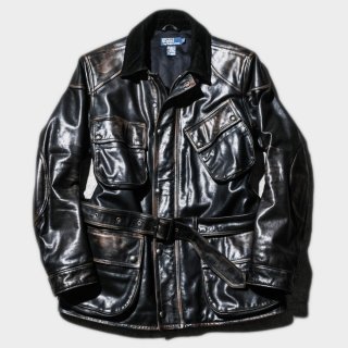 LEATHER MOTORCYCLE JKT (L)