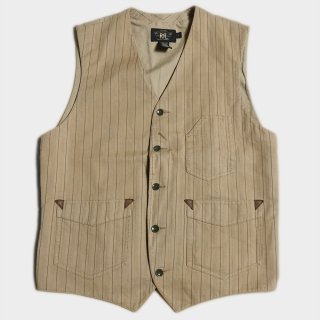 STRIPE WORK VEST(M)