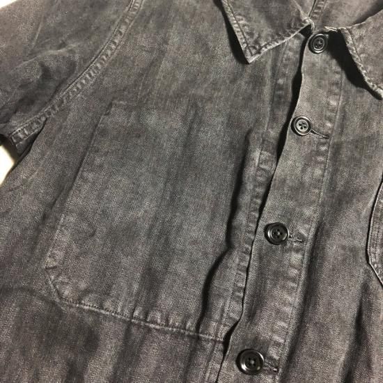 30's BLACK LINEN COVERALL, THE FIFTH STREET MARKET