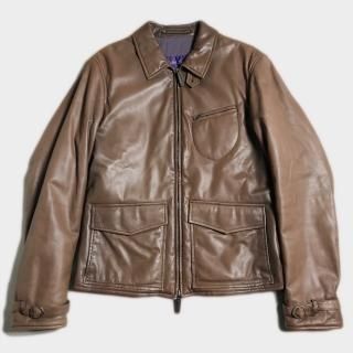 TYPE A-2 LEATHER JKT(PURPLE.L-S)