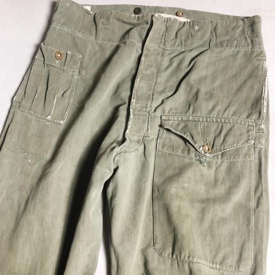 50's BRITISH ARMY GREEN DENIM, THE FIFTH STREET MARKET 50's BRITISH ARMY GREEN DENIM, THE FIFTH STREET MARKET
