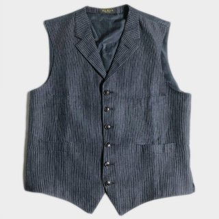 LINEN STP LAPEL VEST(ITALY-S)