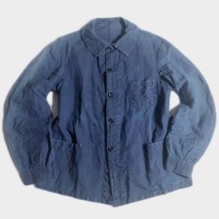 30's INDIGO LINEN COVERALL