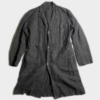 30's F.BLACK LINEN M.COAT