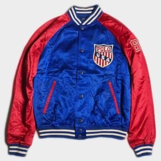 USA SATIN VARSITY JKT(DEAD-M)