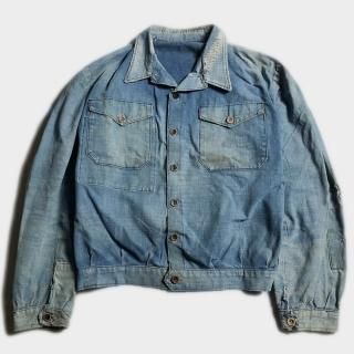 30's F. INDIGO LINEN CHORE JKT