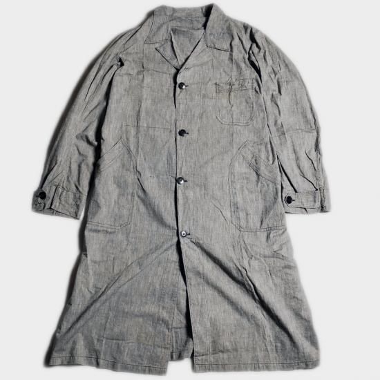 40's FRENCH C. LINEN ATELIER COAT, THE FIFTH STREET MARKET