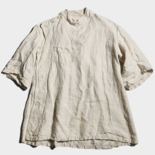 40's F.MILITARY LINEN MEDICAL TOPS