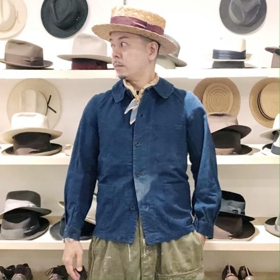 INDIGO LIFEインディゴライフリネン混デニムジャケットライナー付き INDIGO LIFEインディゴライフリネン混デニムジャケットライナー