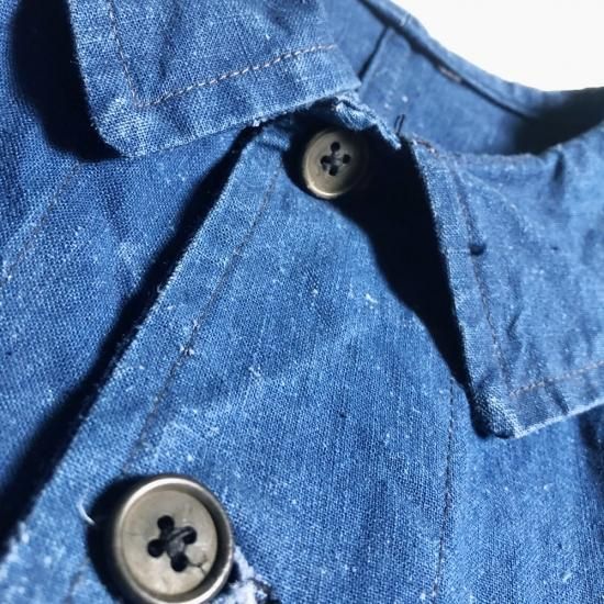 30's INDIGO LINEN CHORE JKT, THE FIFTH STREET MARKET