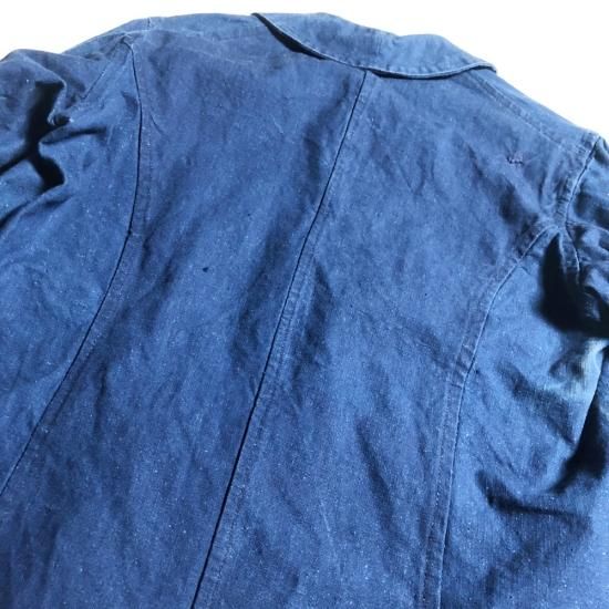 30's INDIGO LINEN CHORE JKT, THE FIFTH STREET MARKET