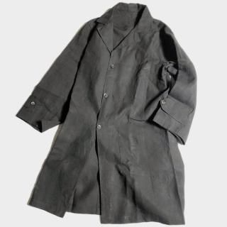 30's F.BLACK LINEN M.COAT(DEAD)