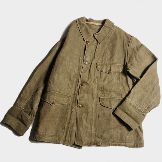 1920年から30年コットンリネンキャンパスハンティングジャケット 1920年から30年コットンリネンキャンパスハンティングジャケット