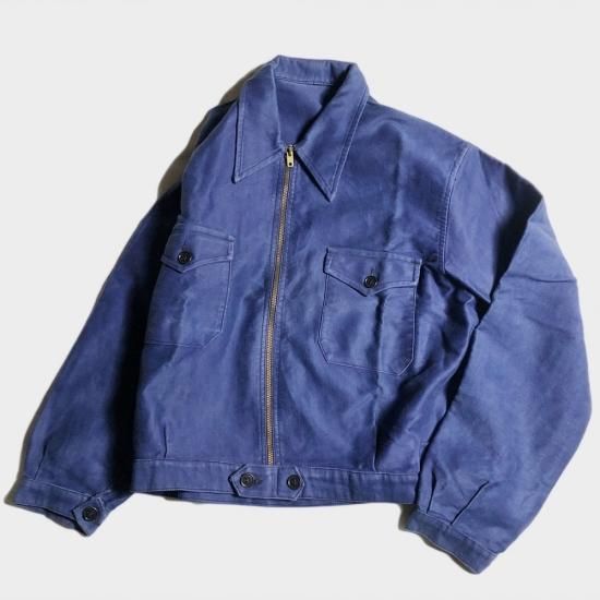 40's F.BLUE MOLESKIN CYCLIST JKT, THE FIFTH STREET MARKET 40's F.BLUE MOLESKIN CYCLIST JKT, THE FIFTH STREET MARKET