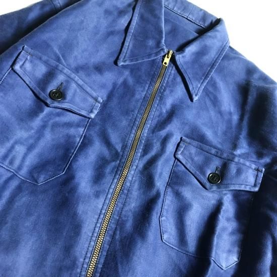 40's F.BLUE MOLESKIN CYCLIST JKT, THE FIFTH STREET MARKET
