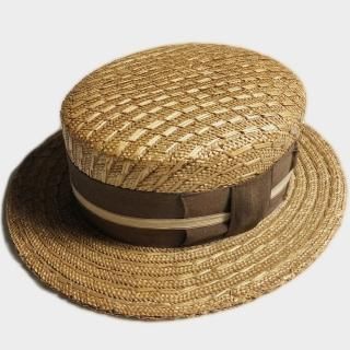 20's UNUSUAL BOATER HAT(58.5CM)