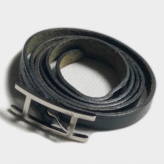 エルメス アピ3 ブレスレット レザー メタル ブラック ユニセックス ブランド エルメス アピ3 ブレスレット レザー メタル ブラック ユニセックス