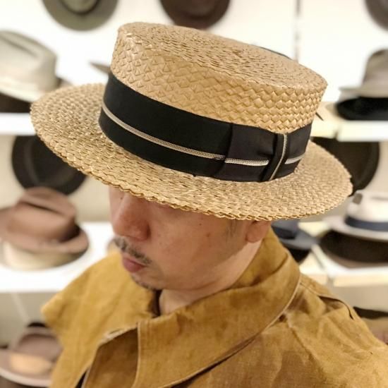 30s Vintage NRAタグ付き Boater Hat ボーターハット
