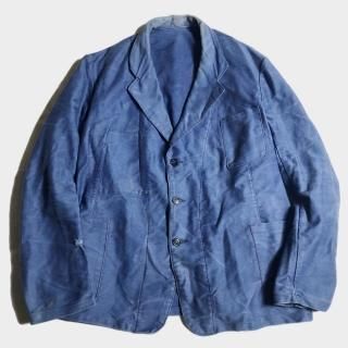 50's F.BLUE MOLESKIN LAPEL JKT