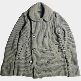 CASHMERE/WOOL D.B. JKT(PURPLE.L-S)