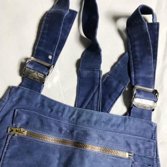 40's F.BLUE MOLESKIN OVERALL, THE FIFTH STREET MARKET
