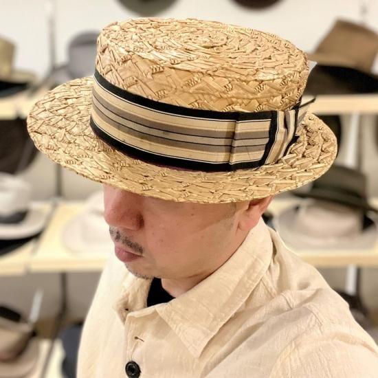 オンライン販売 30s Vintage NRAタグ付き Boater Hat ボーターハット