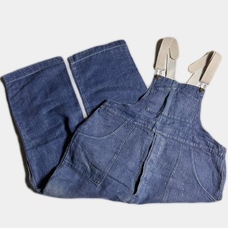 20's F. INDIGO HBT LINEN OVERALL