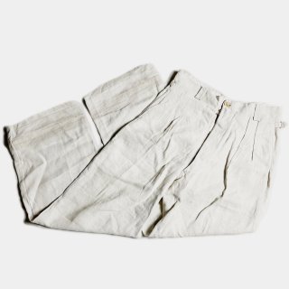 30’s F. HEAVY WH LINEN TROUSERS