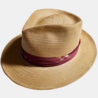 50's UNUSUAL STRAW HAT(57.5CM)