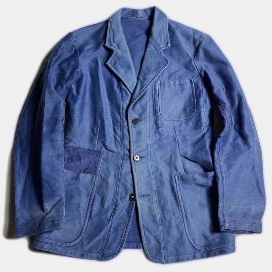 40's F.BLUE MOLESKIN LAPEL JKT, THE FIFTH STREET MARKET 40's F.BLUE MOLESKIN LAPEL JKT, THE FIFTH STREET MARKET