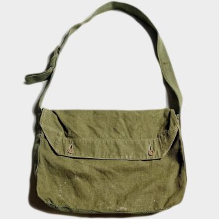 40's FRENCH A. LINEN MUSETTE BAG
