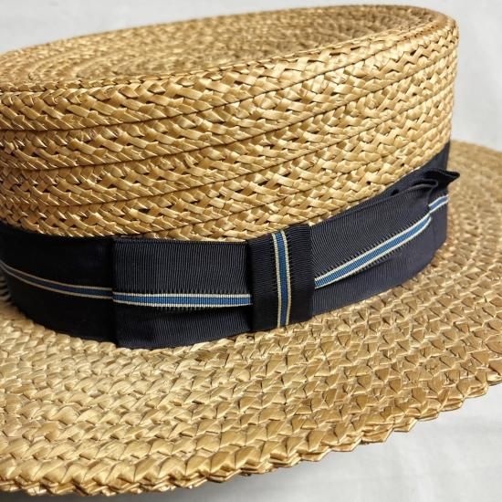 おしゃれ 30s Vintage NRAタグ付き Boater Hat ボーターハット - 通販