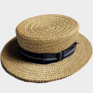 30's UNUSUAL BOATER HAT(57.5CM)