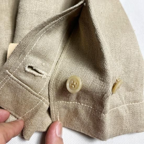 【デッドストック】40s ドイツ軍　ルフトバッフェ　リネンジャケット　HBT デッドストック】40s ドイツ軍 ルフトバッフェ リネンジャケット