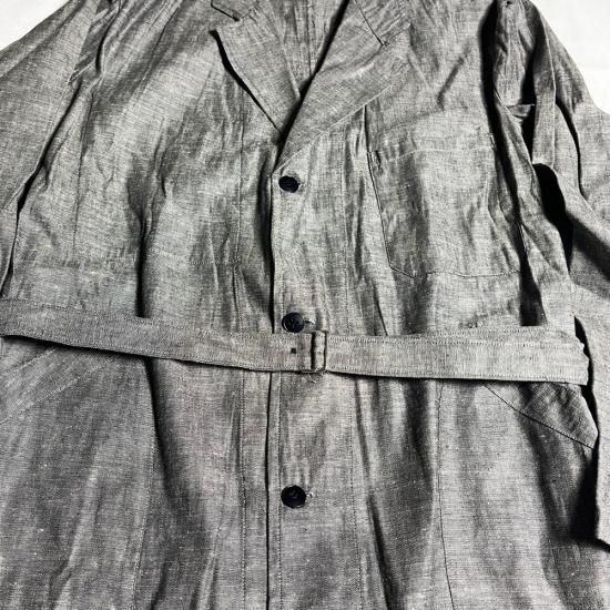 40-50s France Vintage Au Molinel Linen Black Ch