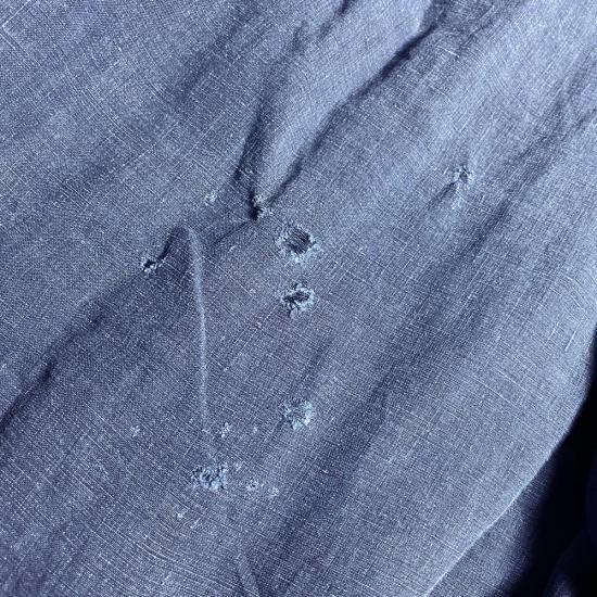 20年代 インディゴリネン フルオープンタイプビヨード 20s France Antique Indigo linen Biaude (Fullop