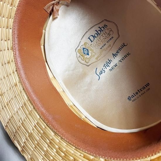 30's BALSTRAW BOATER HAT(NM-58CM), THE FIFTH STREET MARKET