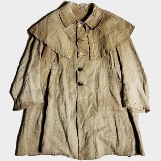 20's FRENCH LINEN HUNTING CAPE C.