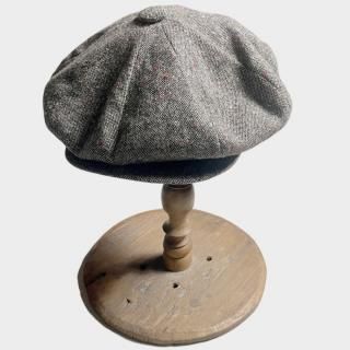 80's TWEED NEWS BOY CAP(NOS-60)