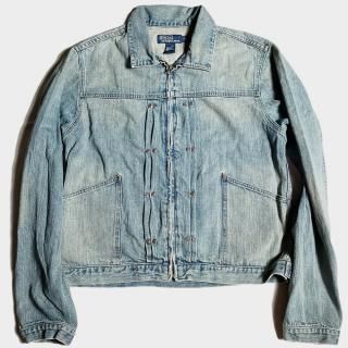90's ZIP UP VINTAGE DENIM JKT(L)