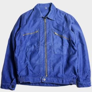 60's F. BLUE MOLESKIN CYCLIST JKT