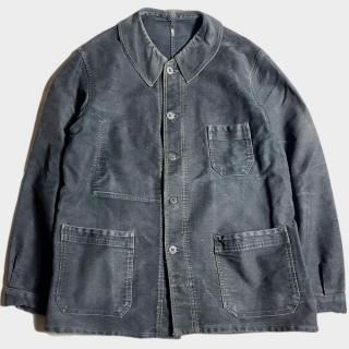 40's FRENCH BK MOLESKIN CHORE JKT