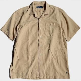90's SILK/COTTON OPEN COLLAR SH(L)