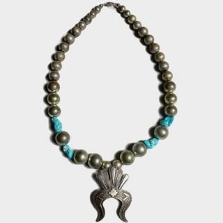 OLD NAVAJO BALL C. NAJA NECKLACE