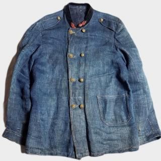 1860's F. INDIGO HBT LINEN D.B. F. JKT