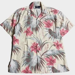 90's FLOWER P. OPEN COLLAR S(USA-M)