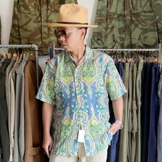 ヴィンテージ 90s【Made in France】シルクプリント 総柄 コート k-fed07y22n02ycc8b.jpg