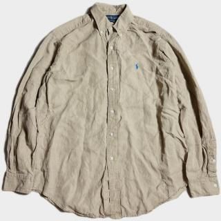 90's SILK/LINEN CLASSIC FIT SH.(L)