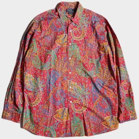 90s デッドストック　新品未使用　総柄　ビーニー 90's MULTI PAISLEY COTTON SH.(L), THE FIFTH STREET MARKET